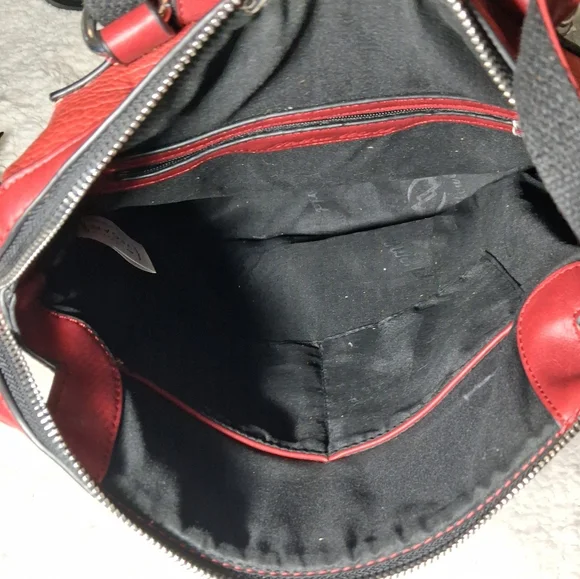 Mellow World Red Studded Convert Backpack Vegan Leather Rocker Festival Bag - Picture 4 of 8